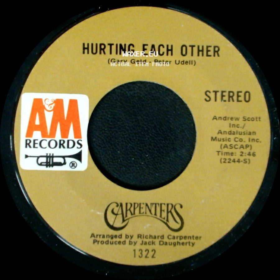 Carpenters - Hurting Each Other / Maybe It's You side A