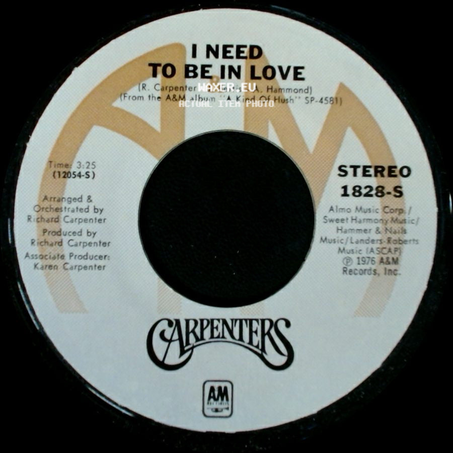 Carpenters - I Need To Be In Love / Sandy side A