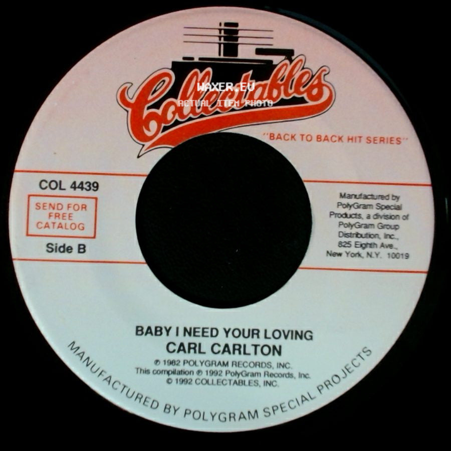 Carl Carlton - She's A Bad Mama Jama (She's Built, She's Stacked) / Baby I Need Your Loving side B