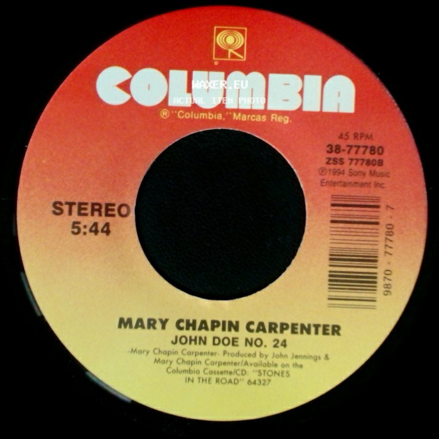 Mary Chapin Carpenter - Tender When I Want To Be / John Doe No. 24 side B