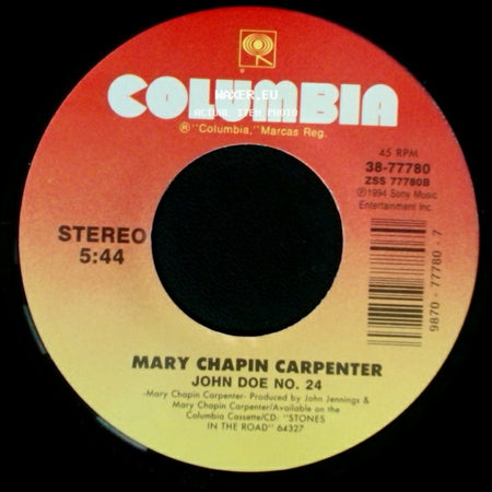 Mary Chapin Carpenter - Tender When I Want To Be / John Doe No. 24 side B