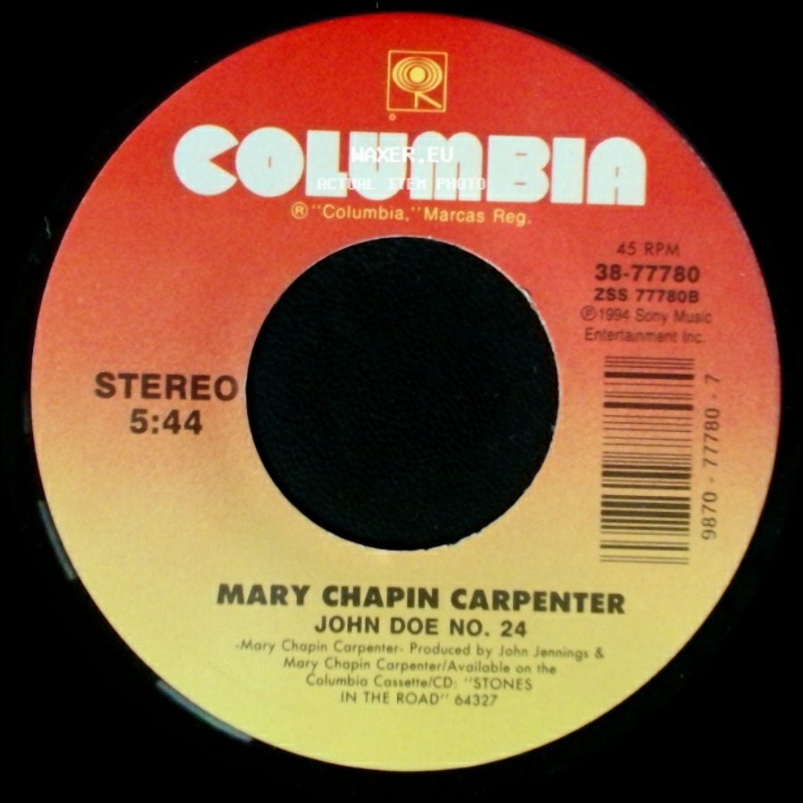 Mary Chapin Carpenter - Tender When I Want To Be / John Doe No. 24 side B