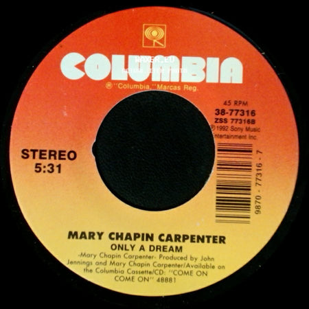 Mary Chapin Carpenter - He Thinks He'll Keep Her (Radio Edit) / Only A Dream side B