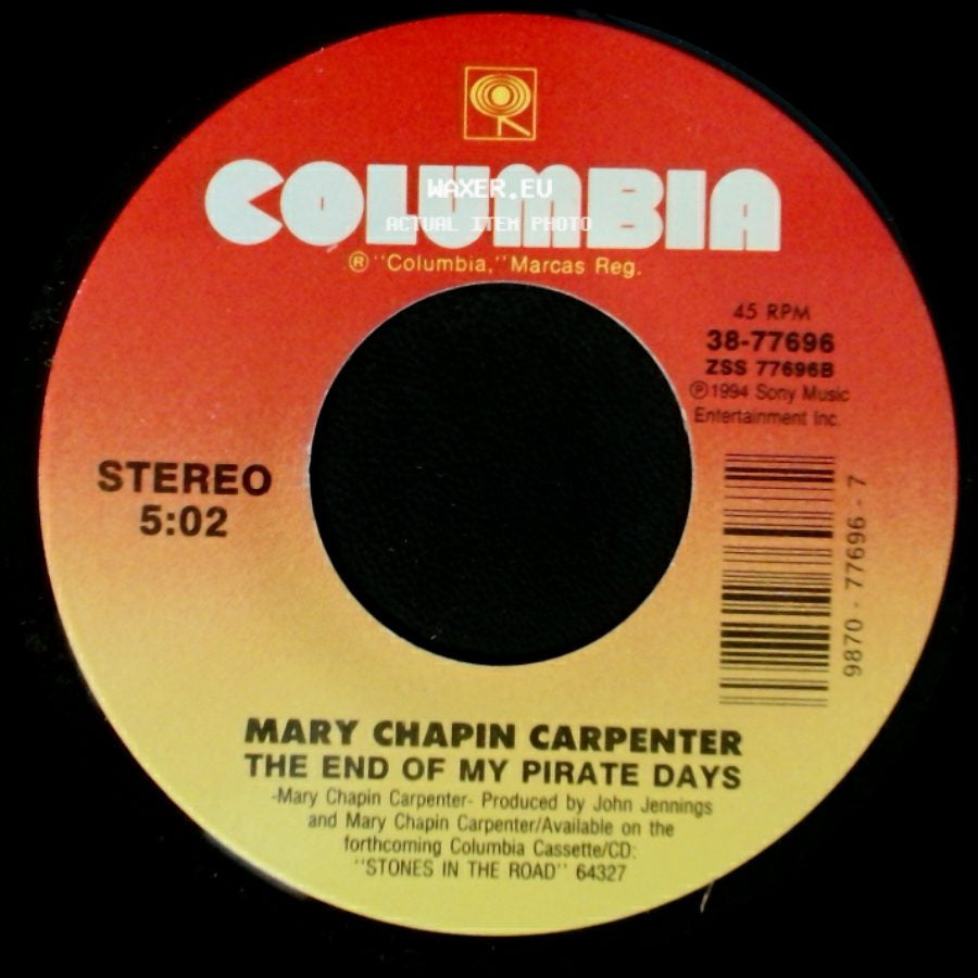 Mary Chapin Carpenter - Shut Up And Kiss Me / The End Of My Pirate Days side B