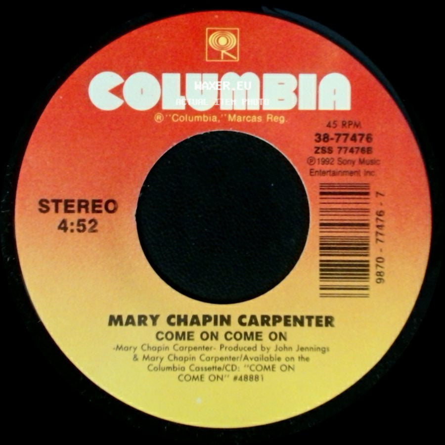 Mary Chapin Carpenter - I Take My Chances / Come On Come On side B