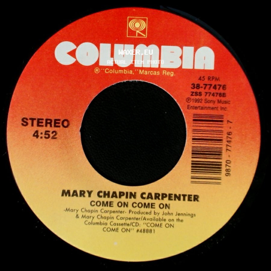 Mary Chapin Carpenter - I Take My Chances / Come On Come On side B