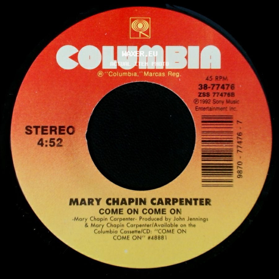 Mary Chapin Carpenter - I Take My Chances / Come On Come On side B