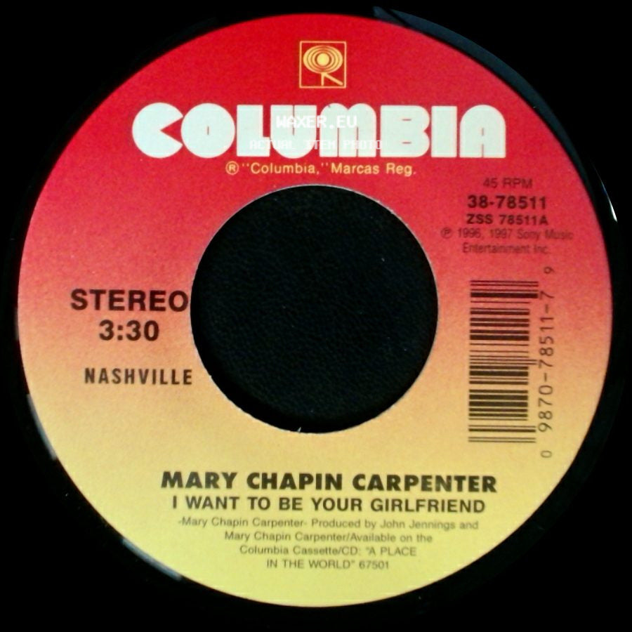 Mary Chapin Carpenter - I Want To Be Your Girlfriend / Quittin' Time - Recorded Live At Wolf Trap side A