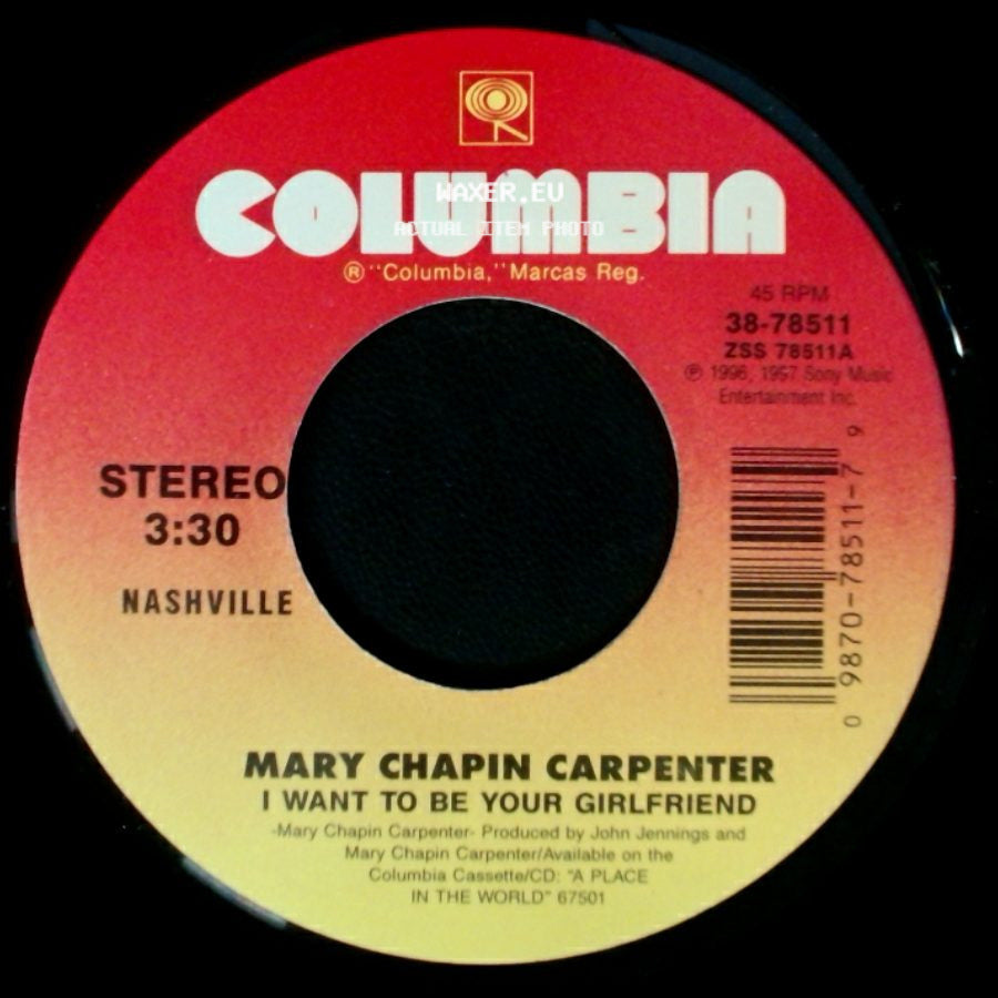 Mary Chapin Carpenter - I Want To Be Your Girlfriend / Quittin' Time - Recorded Live At Wolf Trap side A