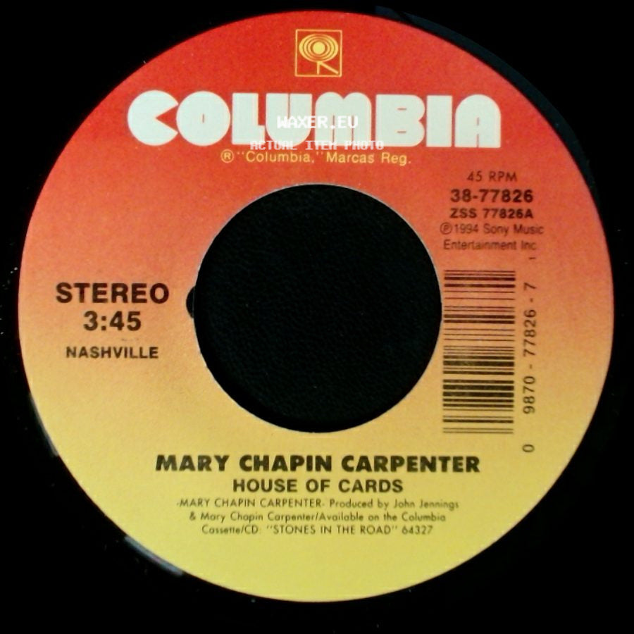 Mary Chapin Carpenter - House Of Cards / Jubilee side A