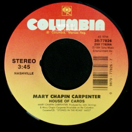 Mary Chapin Carpenter - House Of Cards / Jubilee side A