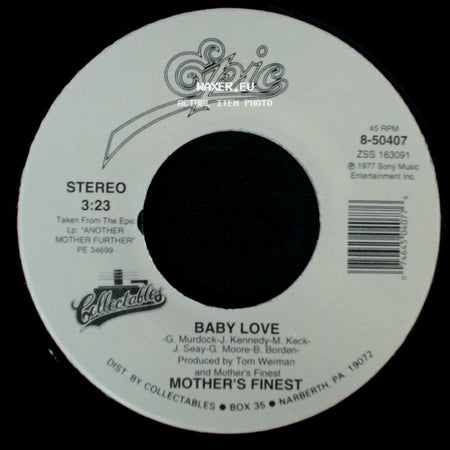 Mother's Finest - Hard Rock Lover / Baby Love side B