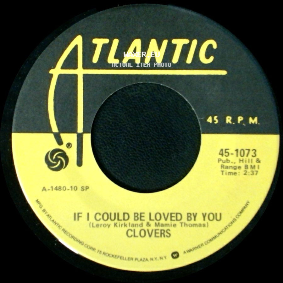 Clovers - Nip Sip / If I Could Be Loved By You side B