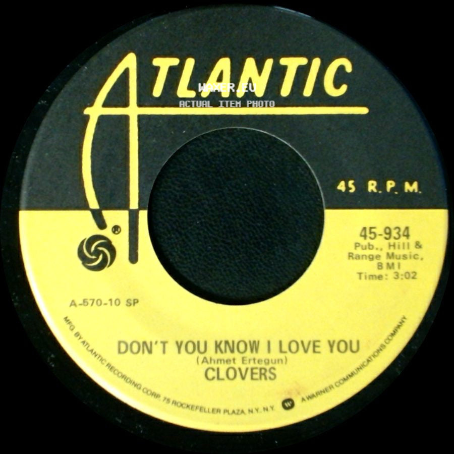 Clovers - Skylark / Don't You Know I Love You side B