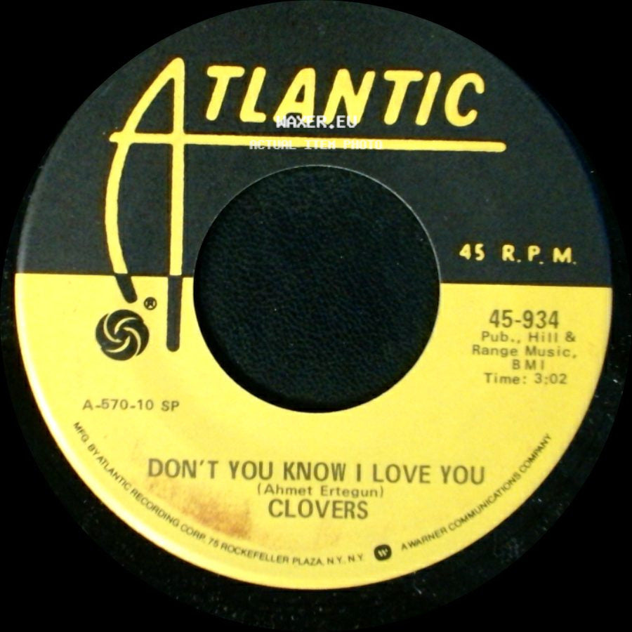 Clovers - Skylark / Don't You Know I Love You side B