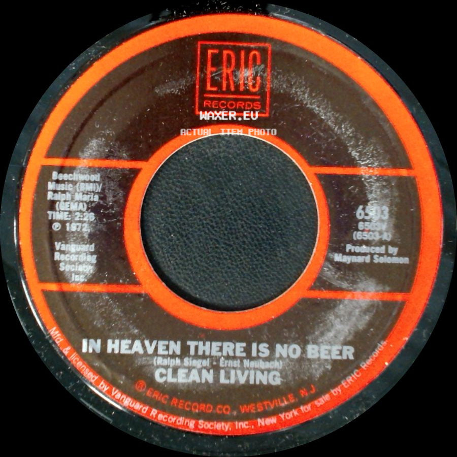Benny Bell / Clean Living - Shaving Cream / In Heaven There Is No Beer side B