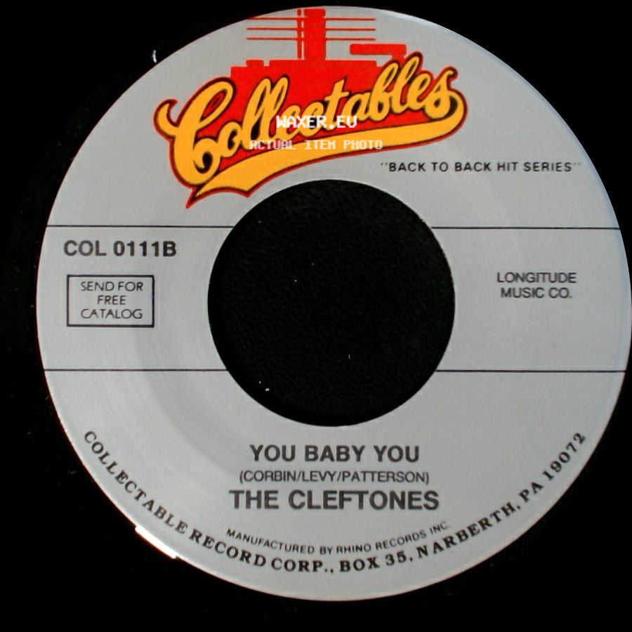 The Cleftones - You Baby You / Why You Do Me Like You Do side A