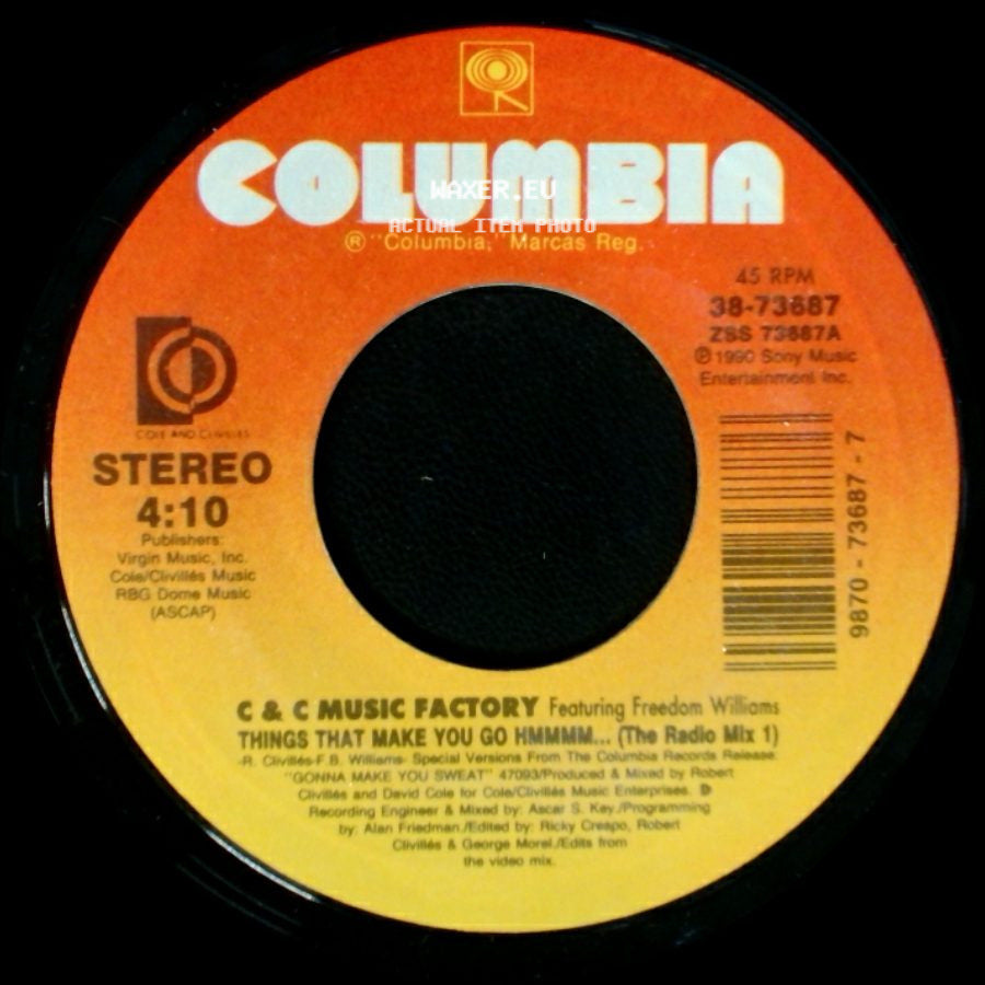 C & C Music Factory Featuring Freedom Williams - Things That Make You Go Hmmmm... (The Radio Mix 1) / Things That Make You Go Hmmmm... (The Radio Mix 2) side A