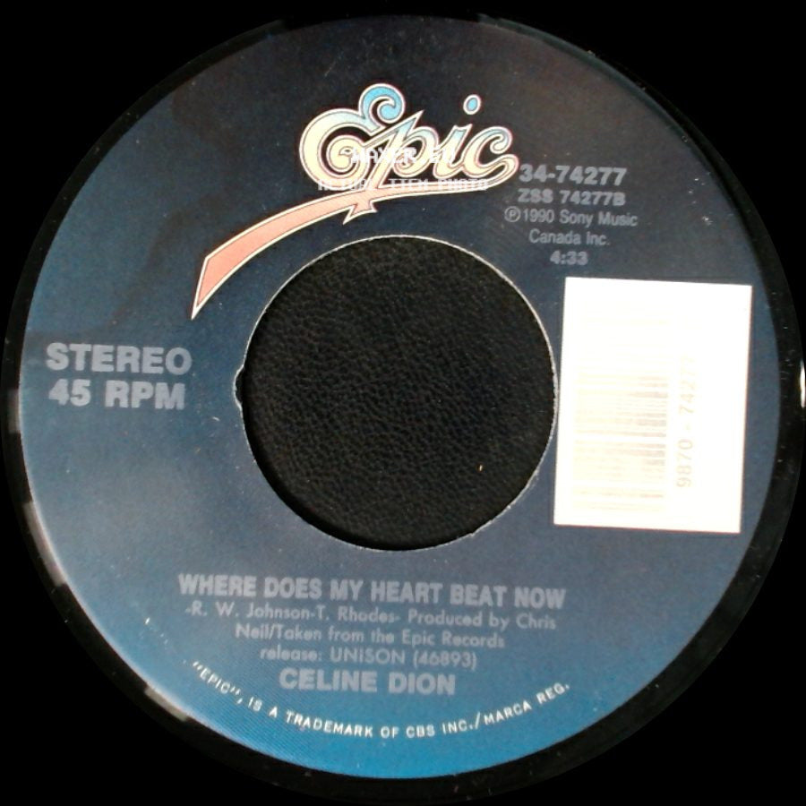 Celine Dion - If You Asked Me To / Where Does My Heart Beat Now side B