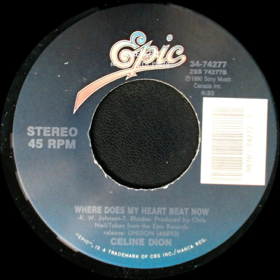 Celine Dion - If You Asked Me To / Where Does My Heart Beat Now side B