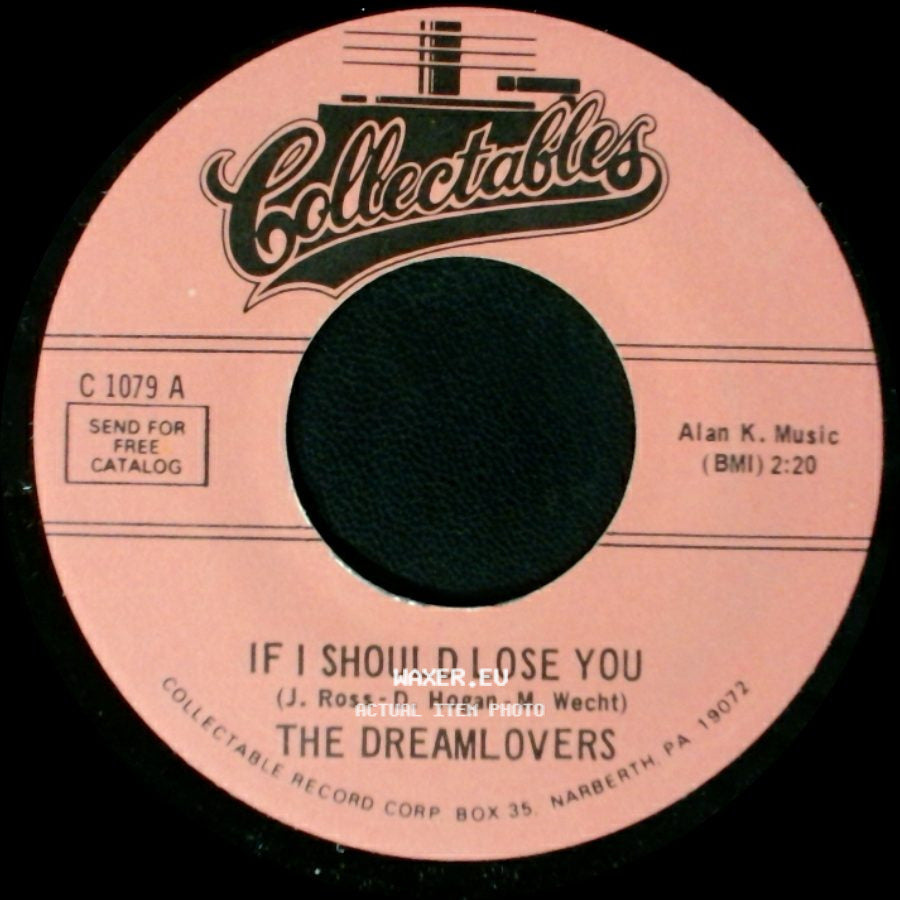 The Dreamlovers - I Miss You / If I Should Lose You side B