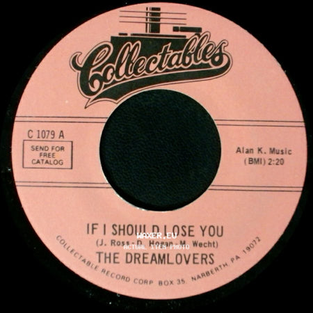 The Dreamlovers - I Miss You / If I Should Lose You side B
