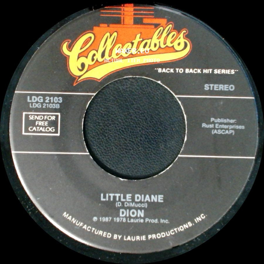 Dion - Little Diane / Lonely Teenager side A