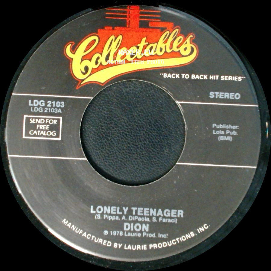 Dion - Little Diane / Lonely Teenager side B