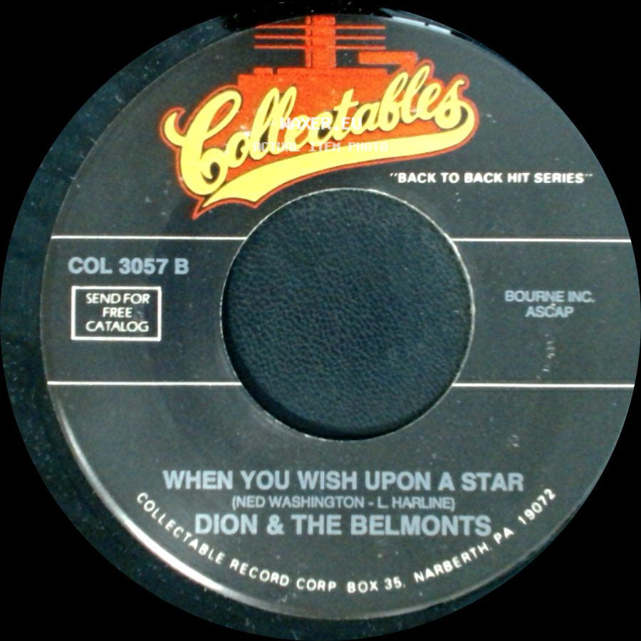 Dion & The Belmonts - When You Wish Upon A Star / That's My Desire side A