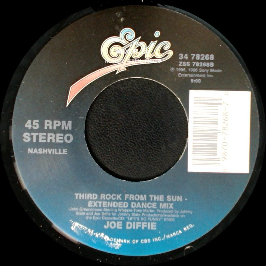 Joe Diffie - Third Rock From The Sun - Extended Dance Mix / Down In A Ditch side A