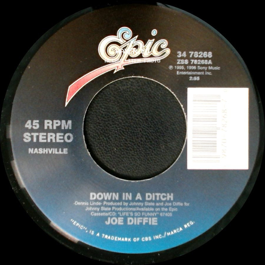 Joe Diffie - Third Rock From The Sun - Extended Dance Mix / Down In A Ditch side B