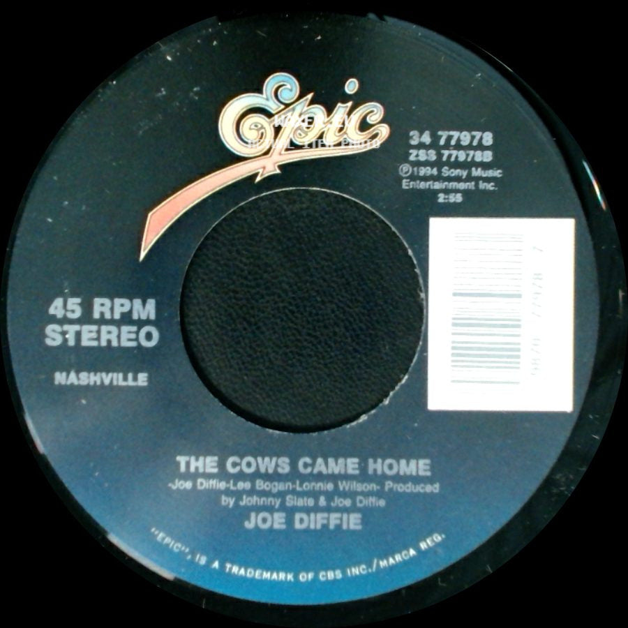 Joe Diffie - The Cows Came Home / That Road Not Taken side A