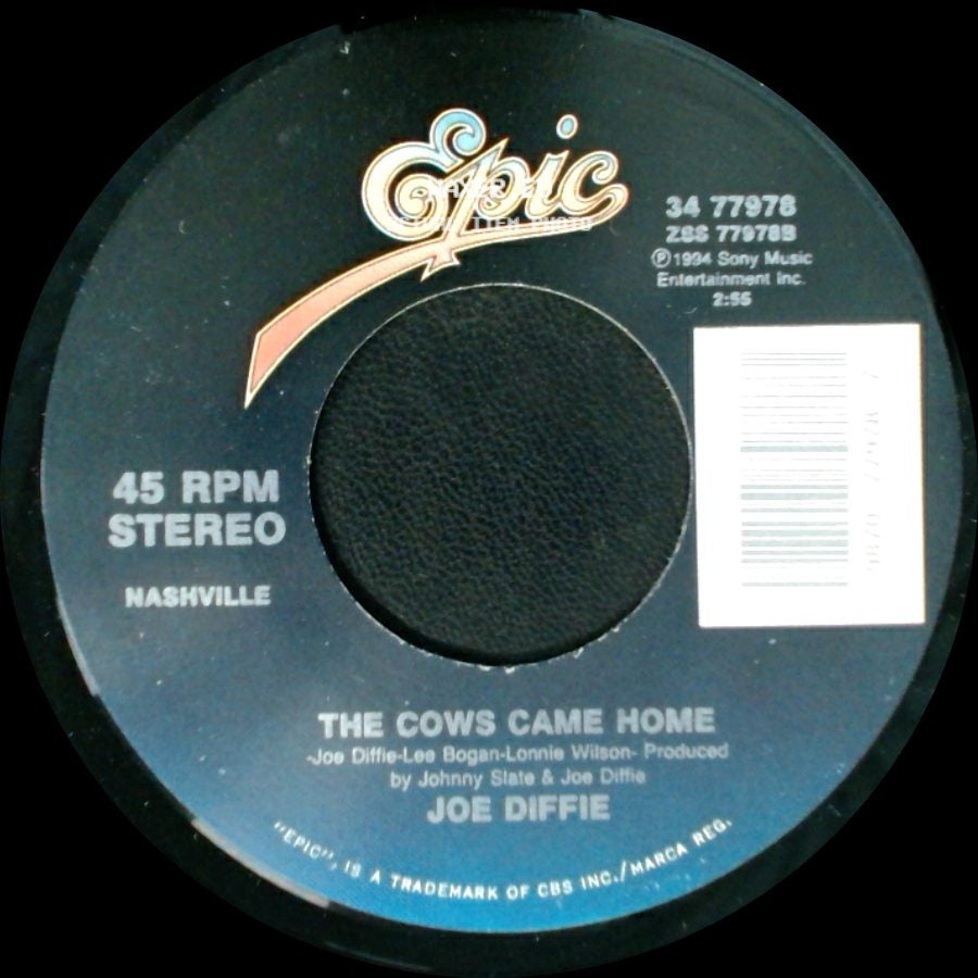 Joe Diffie - The Cows Came Home / That Road Not Taken side A