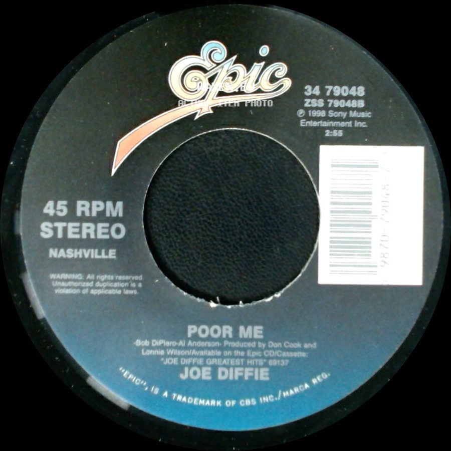 Joe Diffie - Poor Me / Texas Size Heartache side A