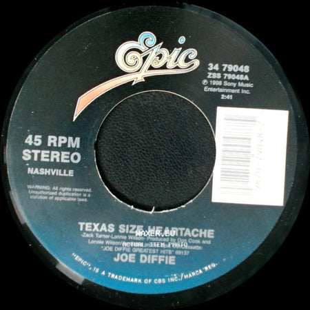 Joe Diffie - Poor Me / Texas Size Heartache side B