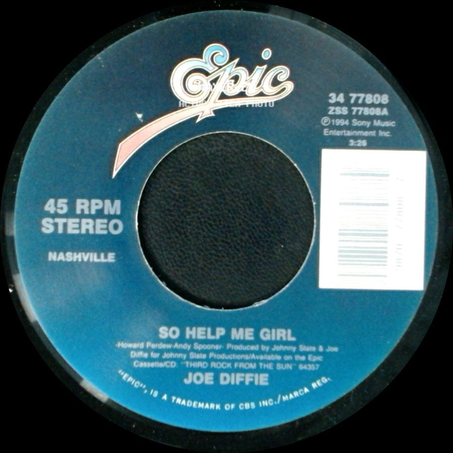 Joe Diffie - The Cows Came Home / So Help Me Girl side B