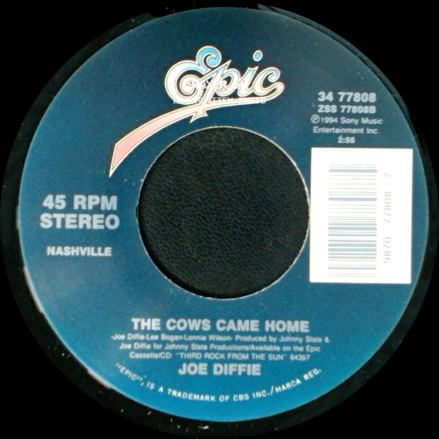 Joe Diffie - The Cows Came Home / So Help Me Girl side A