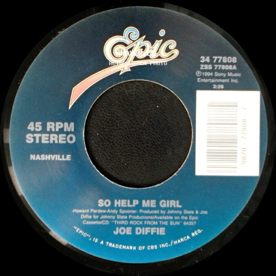 Joe Diffie - The Cows Came Home / So Help Me Girl side B
