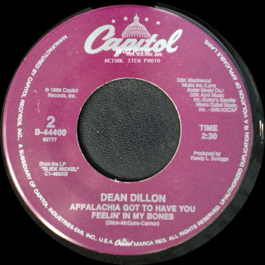 Dean Dillon - It's Love That Makes You Sexy / Appalachia Got To Have You / Feelin' In My Bones side B