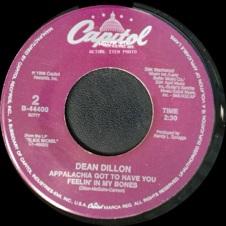 Dean Dillon - It's Love That Makes You Sexy / Appalachia Got To Have You / Feelin' In My Bones side B