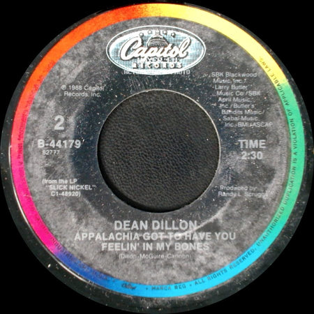 Dean Dillon - The New Never Wore Off My Sweet Baby / Appalachia Got To Have You / Feelin' In My Bones side B