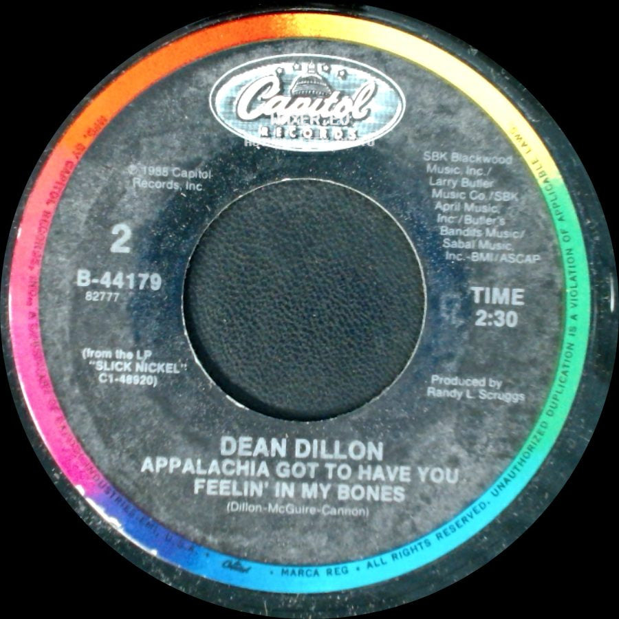Dean Dillon - Appalachia Got To Have You / Feelin' In My Bones / The New Never Wore Off My Sweet Baby side A