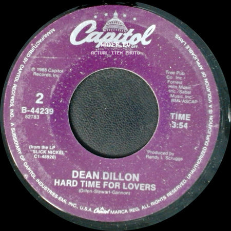Dean Dillon - Hard Time For Lovers / I Go To Pieces side A