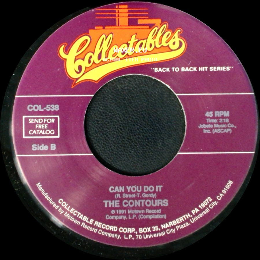 The Contours - First I Look At The Purse / Can You Do It side B
