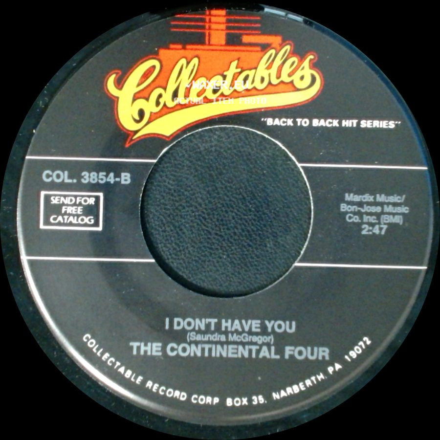 The Continental Four - Day By Day (Every Minute Of The Hour) / I Don't Have You side B