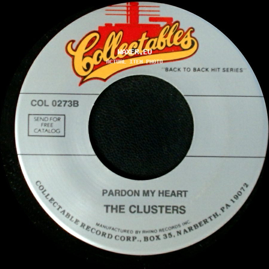 The Clusters - Darling Can't You Tell / Pardon My Heart side B