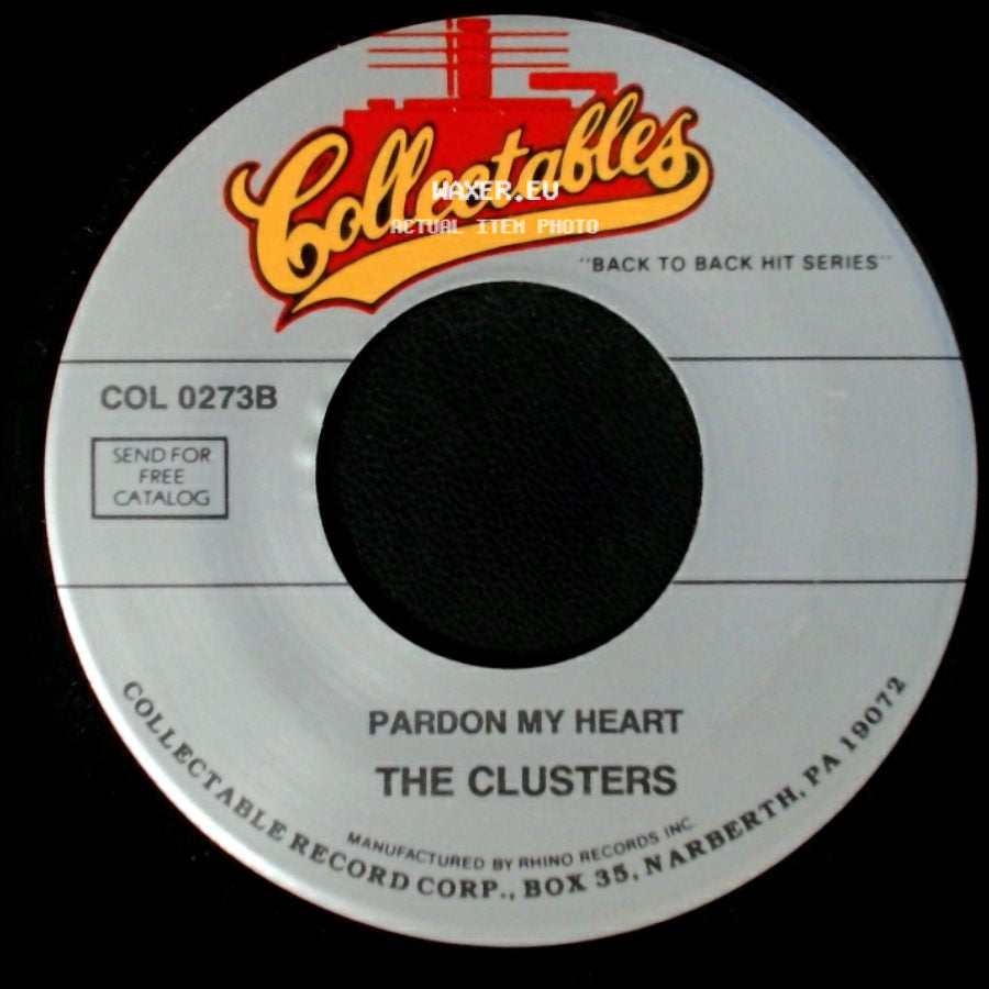 The Clusters - Darling Can't You Tell / Pardon My Heart side B