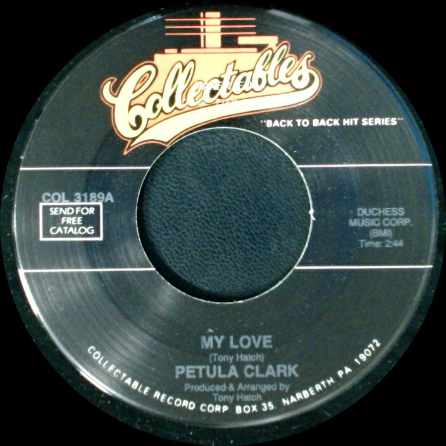 Petula Clark - A Sign Of The Times / My Love side B