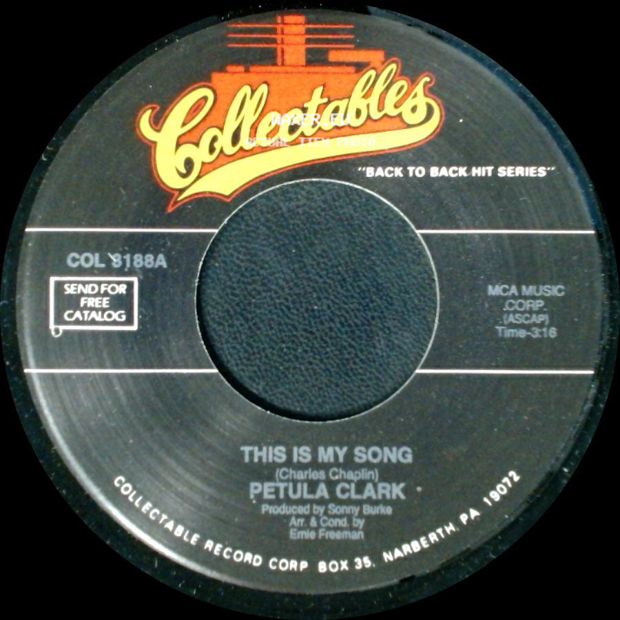 Petula Clark - This Is My Song / I Couldn't Live Without Your Love side A