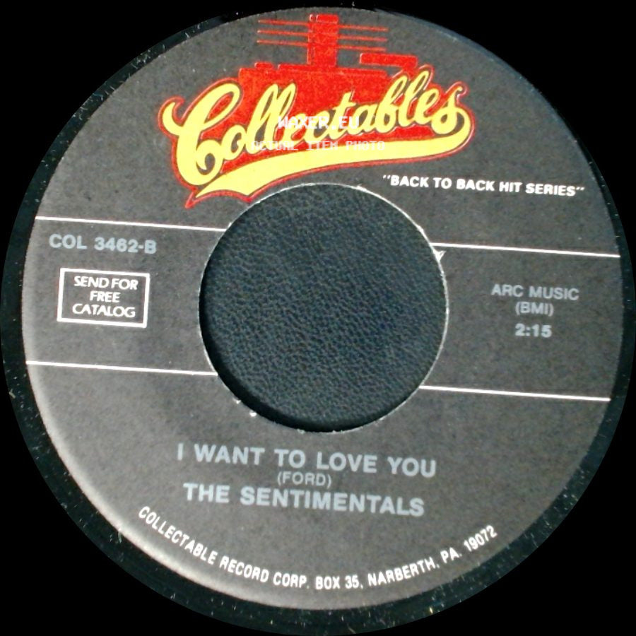 The Blue Jays / The Sentimentals - The White Cliffs Of Dover / I Want To Love You side B